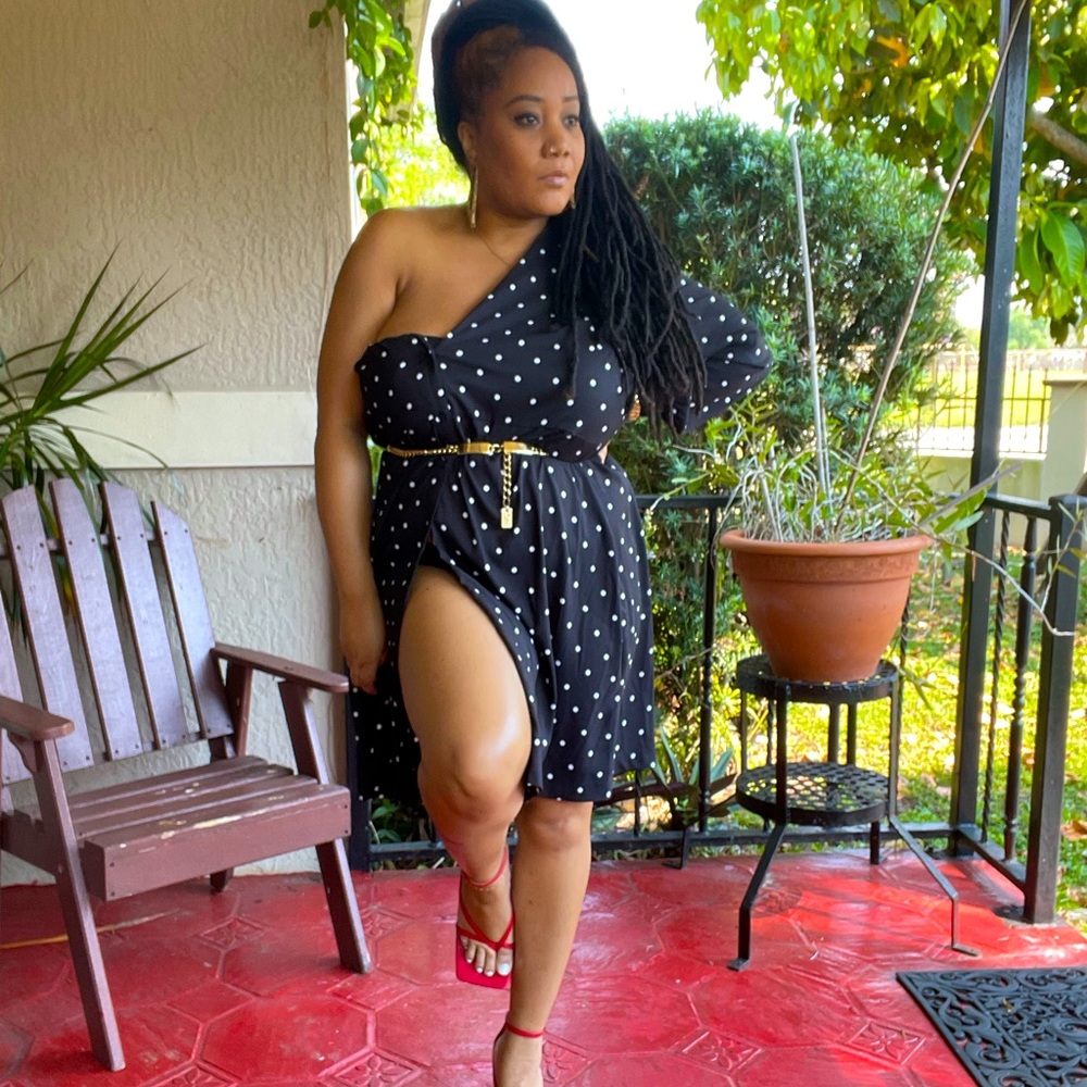 Loft Plus Polka Dot Button Down Dress/Tunic